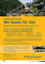 Mariazellerbahn Schienenersatzverkehr September 2017