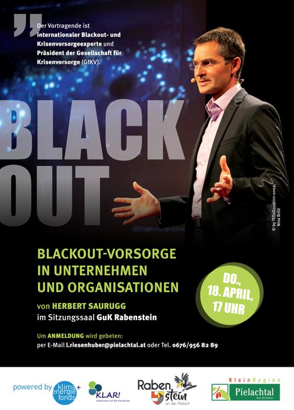 18. April - Vortrag über Blackout-Vorsorge